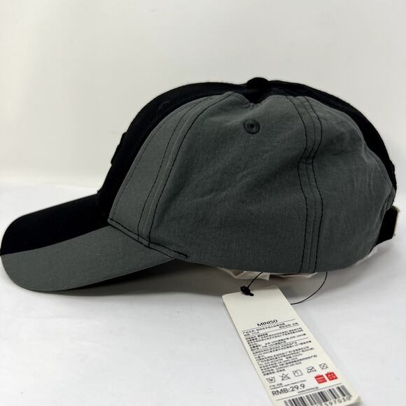 Miniso Life Baseball Hat Men's Black Gray Polyester Adjustable Backstrap NEW - Picture 7 of 11